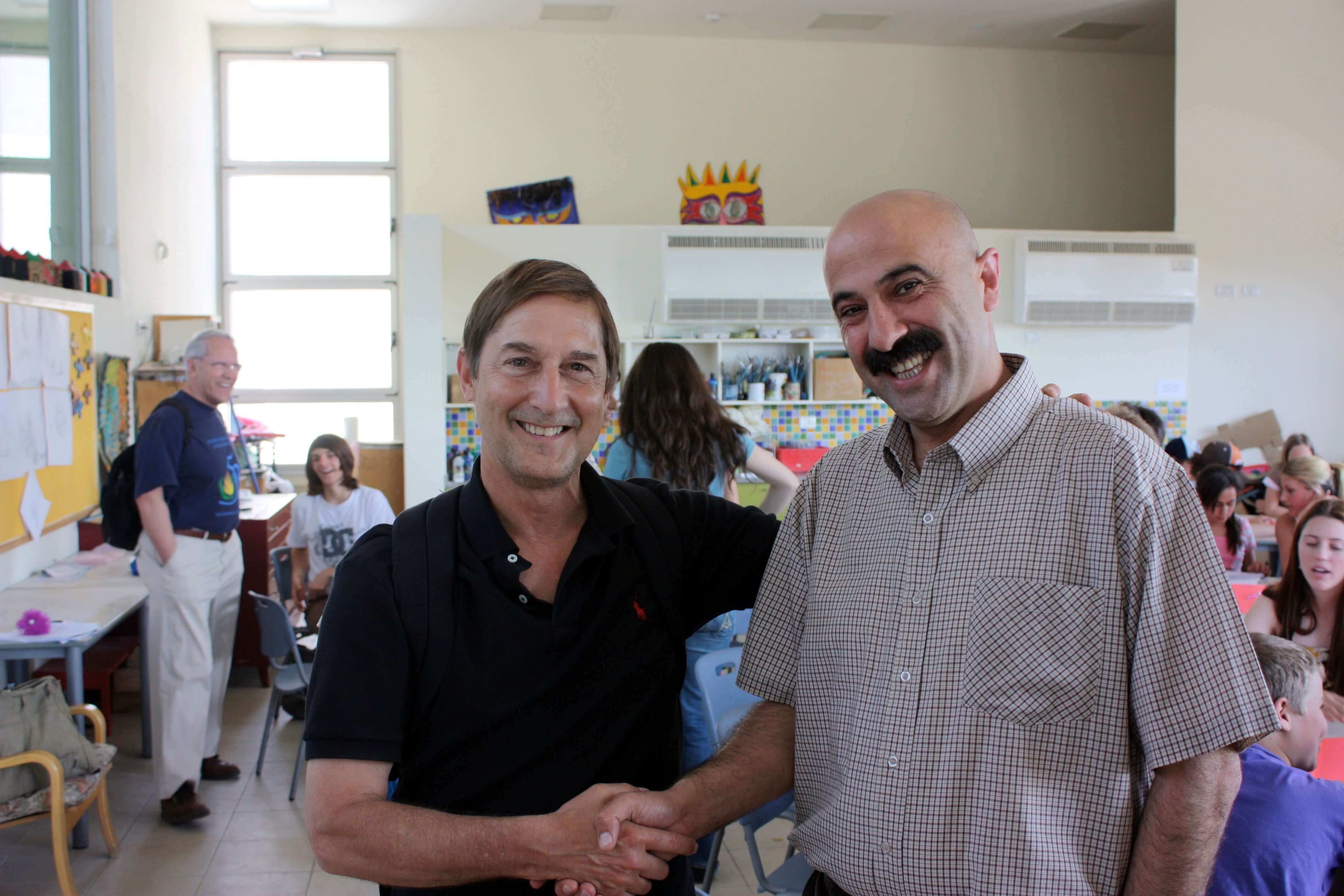 Dr. Grauer with an Israeli educator